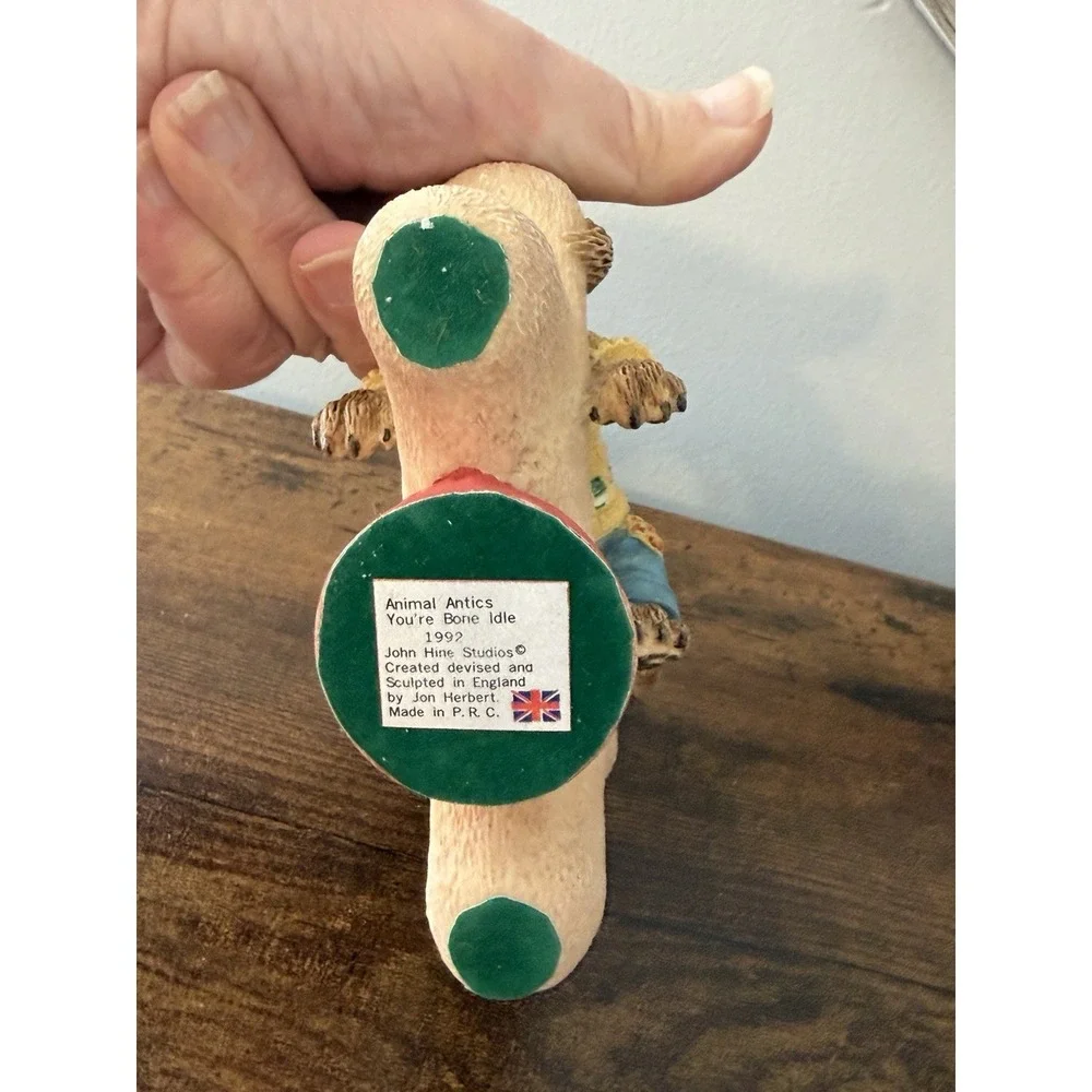 Animal Antics You're Bone Idle Dog Figurine 1992 Jon Herbert‎ Retired